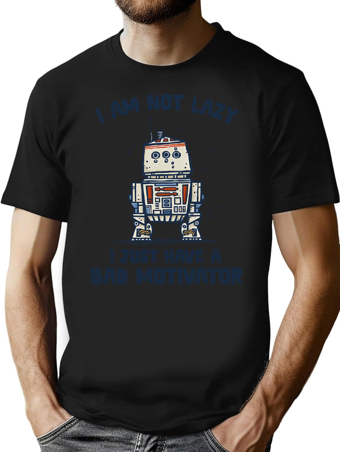 I Have A Bad Motivator T-Shirt - Retro Graphic Tee for Men & Women - Black