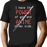 I Have The Power Of God And Anime On My Side Meme Vintage Retro Art T-Shirt - Black