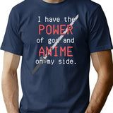 I Have The Power Of God And Anime On My Side Meme Vintage Retro Art T-Shirt - Navy