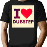 I Heart Dubstep T-Shirt - Retro Graphic Tee for Men & Women - Black