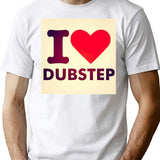 I Heart Dubstep T-Shirt - Retro Graphic Tee for Men & Women - White