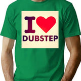 I Heart Dubstep T-Shirt - Retro Graphic Tee for Men & Women - Green