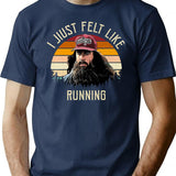 I Just Felt Like Running Retro T-Shirt - Navy