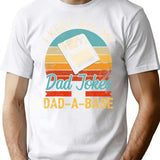I Keep All My Dad Jokes In A Dad A Base Vintage Father's Dad T-Shirt - White