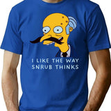 I Like The Way Snrub Thinks (1) T-Shirt - Blue