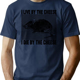 I Live By The Cheese Rat T-Shirt - Navy