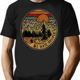 I Love Camping I Hate People Outdoors Funny Vintage (1) T-Shirt - Black