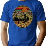 I Love Camping I Hate People Outdoors Funny Vintage T-Shirt - Blue
