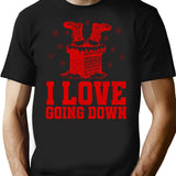 I Love Going Down T-Shirt - Retro Graphic Tee for Men & Women - Black