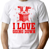 I Love Going Down T-Shirt - Retro Graphic Tee for Men & Women - White