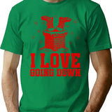 I Love Going Down T-Shirt - Retro Graphic Tee for Men & Women - Green