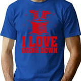 I Love Going Down T-Shirt - Retro Graphic Tee for Men & Women - Blue
