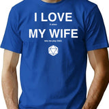 I Love It When My Wife Let's Me Play Dd T-Shirt - Blue