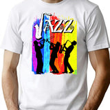 I Love Jazz T-Shirt - Retro Graphic Tee for Men & Women - White