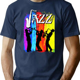 I Love Jazz T-Shirt - Retro Graphic Tee for Men & Women - Navy