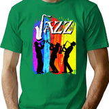 I Love Jazz T-Shirt - Retro Graphic Tee for Men & Women - Green