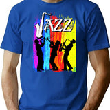 I Love Jazz T-Shirt - Retro Graphic Tee for Men & Women - Blue