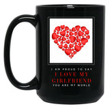 I Love My Girlfriend Black Coffee Mug