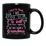I Love My Grandchild Notebook For Grandmother Black Coffee Mug - Black