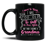 I Love My Grandchild Notebook For Grandmother Black Coffee Mug