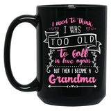 I Love My Grandchild Notebook For Grandmother Black Coffee Mug