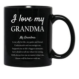 I Love My Grandma Black Coffee Mug - Black