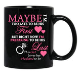 I Love My Husband Black Coffee Mug - Black