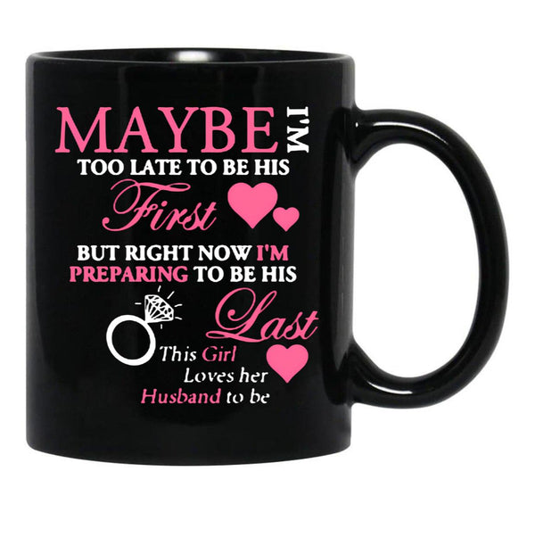 I Love My Husband Black Coffee Mug - Black