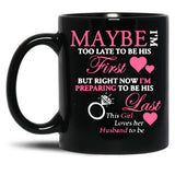 I Love My Husband Black Coffee Mug