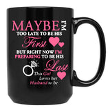 I Love My Husband Black Coffee Mug - Black