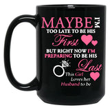 I Love My Husband Black Coffee Mug
