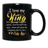 I Love My King He'S My Everything World Heart Soul Only Him Black Coffee Mug - Black