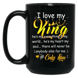 I Love My King He'S My Everything World Heart Soul Only Him Black Coffee Mug