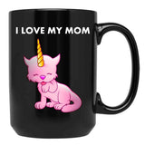 I Love My Mom (1) Black Coffee Mug - Black
