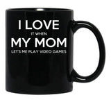 I Love My Mom (25) Black Coffee Mug - Black