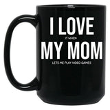 I Love My Mom (29) Black Coffee Mug