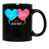 I Love My Mom (30) Black Coffee Mug - Black