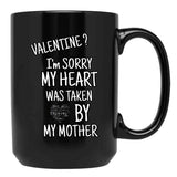 I Love My Mom (34) Black Coffee Mug - Black
