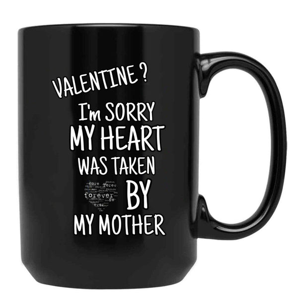 I Love My Mom (34) Black Coffee Mug - Black