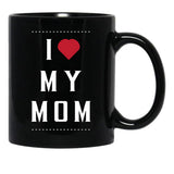 I Love My Mom (36) Black Coffee Mug - Black