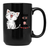 I Love My Mom (41) Black Coffee Mug - Black