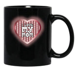 I Love My Mom (42) Black Coffee Mug - Black