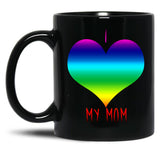 I Love My Mum Black Coffee Mug