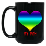I Love My Mum Black Coffee Mug