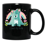 I Love My Mums (Lesbian) Black Coffee Mug - Black