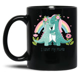 I Love My Mums (Lesbian) Black Coffee Mug