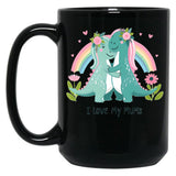 I Love My Mums (Lesbian) Black Coffee Mug