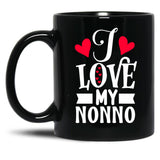 I Love My Nonno Black Coffee Mug