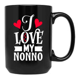 I Love My Nonno Black Coffee Mug - Black