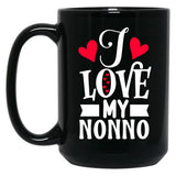 I Love My Nonno Black Coffee Mug